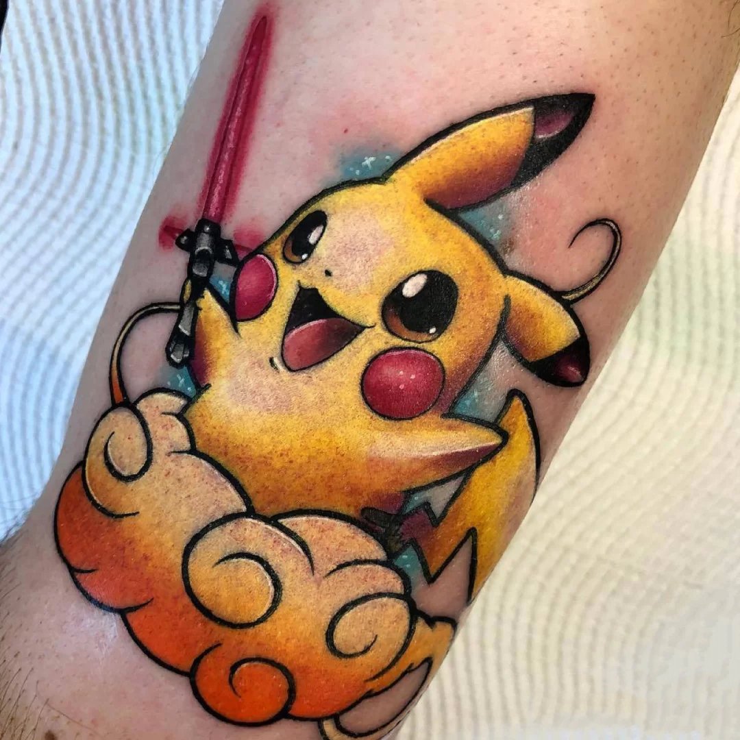 一组卡通newschool纹身图片，超可爱