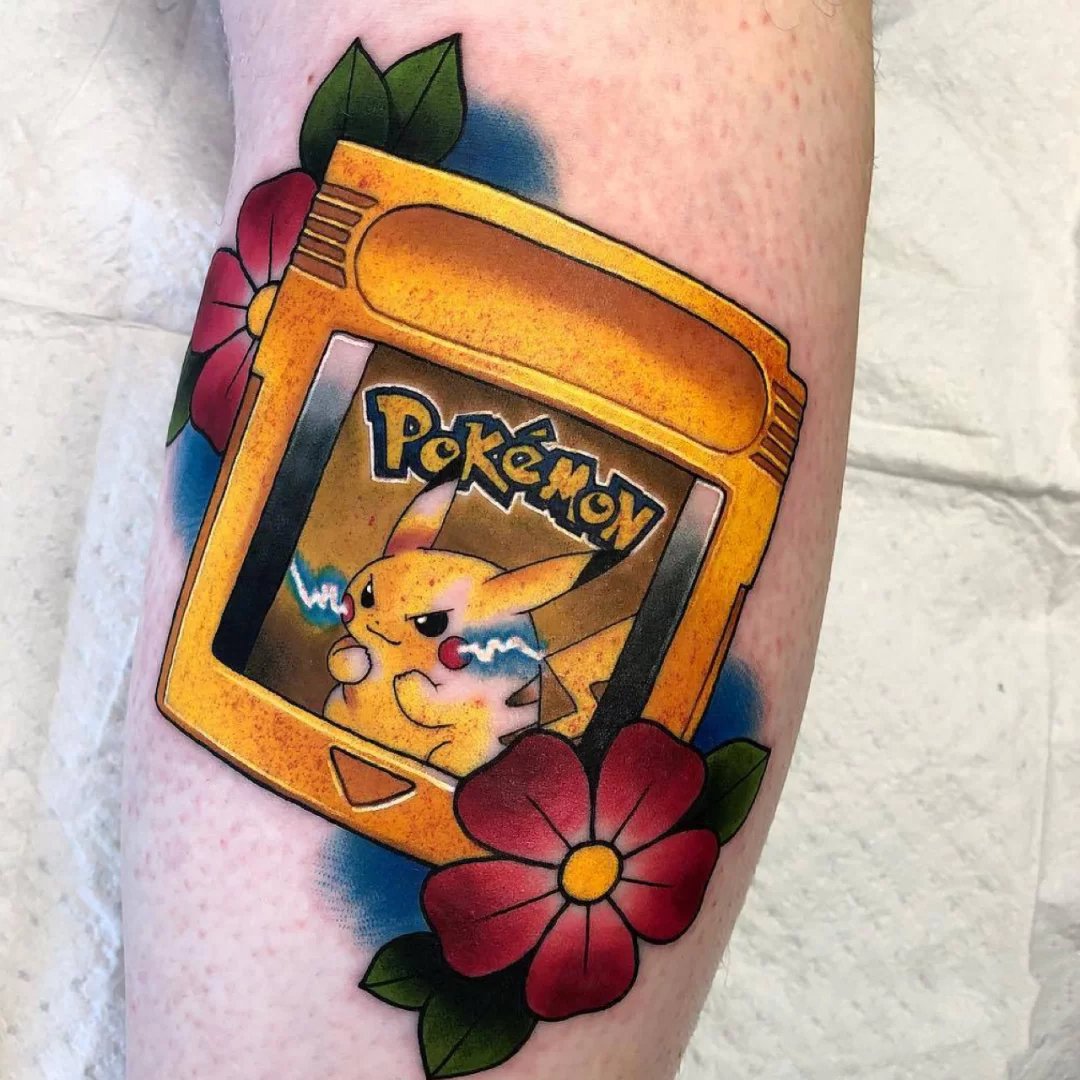 一组卡通newschool纹身图片，超可爱