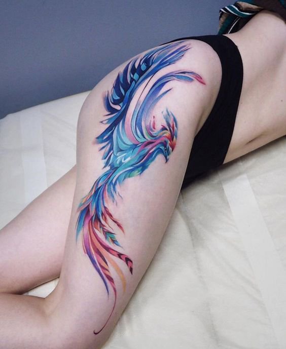 9张女性大腿外的性感纹身图片