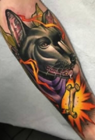 漂亮的一组欧美newschool动物纹身图片