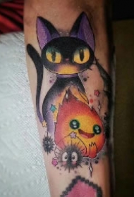 宫崎骏动画里的灰尘煤球小精灵9款纹身作品