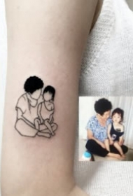 相片纹身 27款把相片转化成简笔画的纹身图片作品
