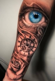 包小臂的9款钟表主题的纹身作品