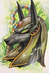 埃及死神阿努比斯的17款纹身手稿图片