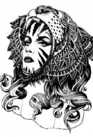 精品黑灰的9款纹身设计手稿图片