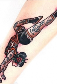 瑜伽纹身 瑜伽爱好者的一组创意纹身图案