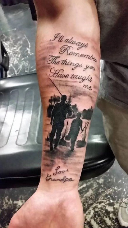 山水纹身 9款小清新写意山水纹身图案