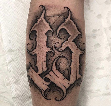 花体字数字纹身 10款创意花体英文和数字纹身图片