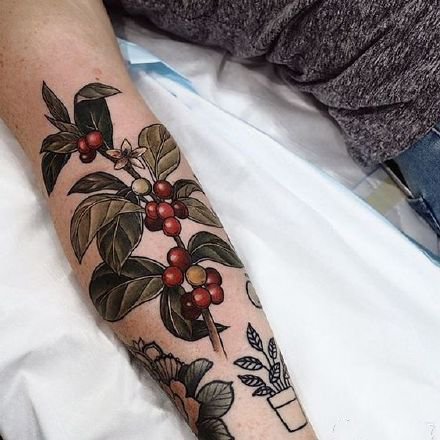 森系女孩的9款植物系列tattoo纹身图案