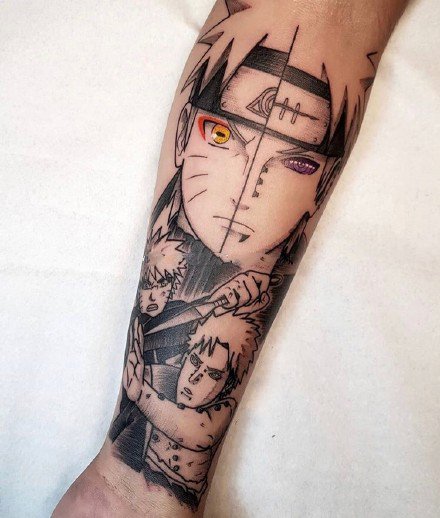 火影忍者纹身 9款包小手臂的火影忍者人物纹身图案