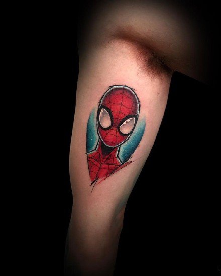蜘蛛侠纹身 9张漫威系列的创意蜘蛛侠纹身图案