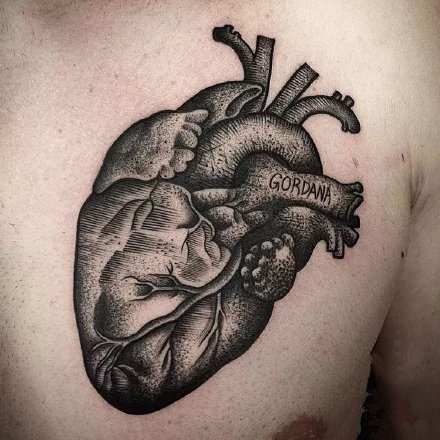 心脏纹身 29款精美的心脏纹作品图案