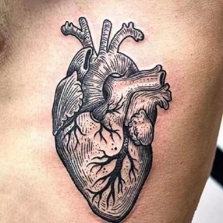 心脏纹身 29款精美的心脏纹作品图案