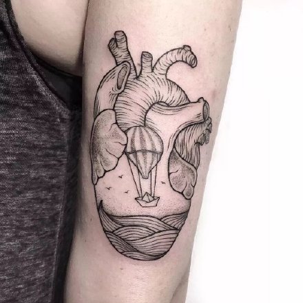 心脏纹身 29款精美的心脏纹作品图案