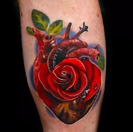 心脏纹身 29款精美的心脏纹作品图案