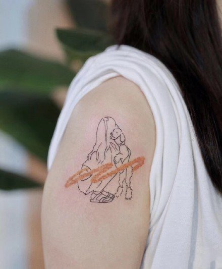 ins简笔画纹身图片9张