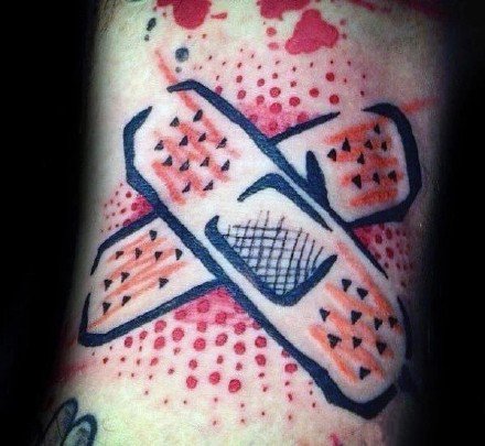 创口贴纹身 8款创可贴的纹身图案作品