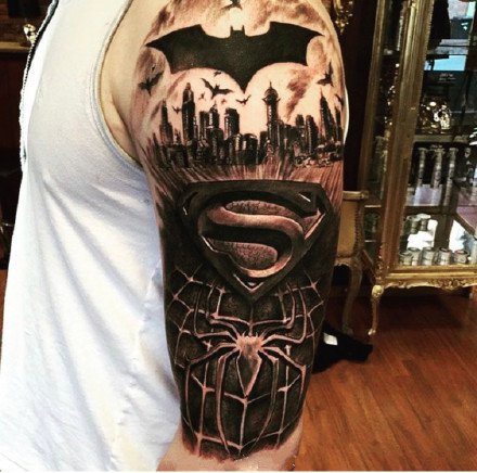 超人纹身 9款superman超人主题的纹身图案