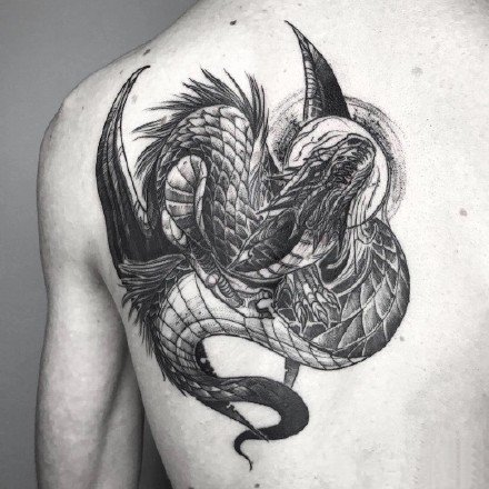 黑色纹身 22款精品的黑白暗黑灰纹身图案作品