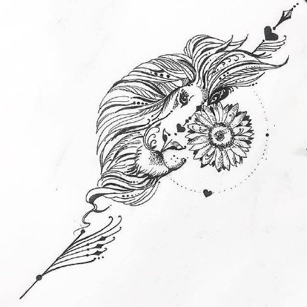 狮子座纹身 14款适合十二生肖的狮子纹身图片