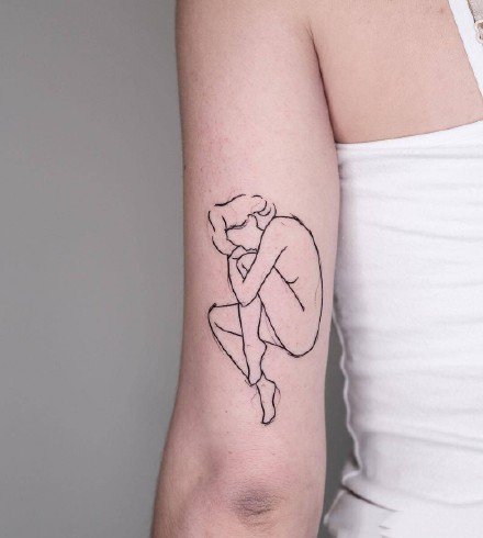 1000元左右小黑灰纹身图案--杭州新纹画刺青报价作品