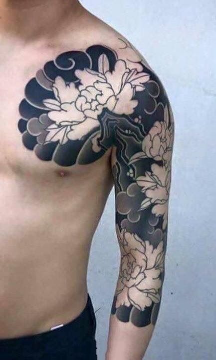 传统半甲纹身 9款老传统的日式半甲纹身作品图案