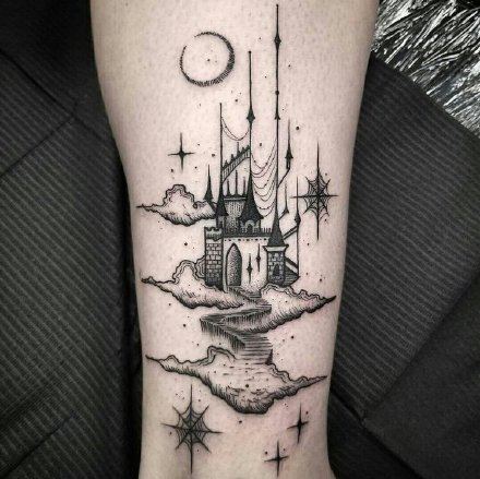 教堂纹身 16款教堂城堡等建筑纹身图案