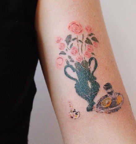 小清新蜡笔风格的9款纹身图案作品