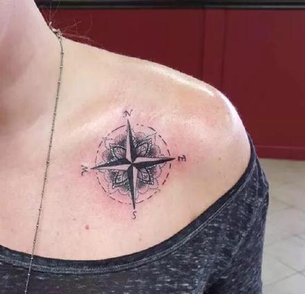 罗盘纹身 9款漂亮精致的罗盘指南针纹身图案