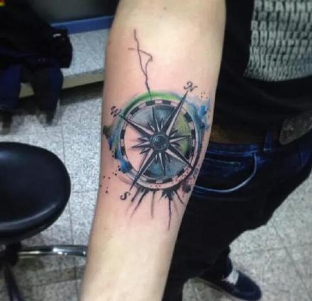 罗盘纹身 9款漂亮精致的罗盘指南针纹身图案