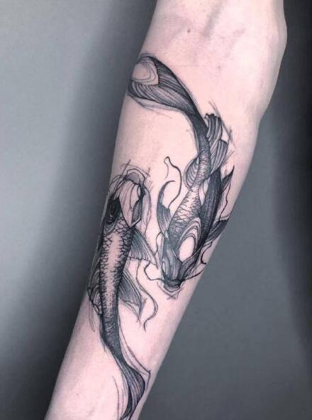 国外黑灰纹身师Mitchell Keanu的9款点刺素描纹身作品