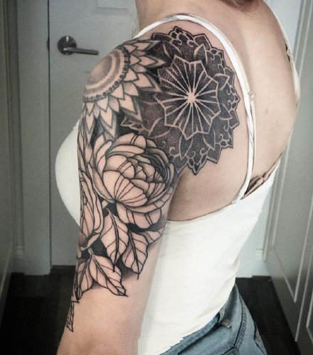 图腾梵花纹身 点刺风格的9款梵花图腾纹身图案