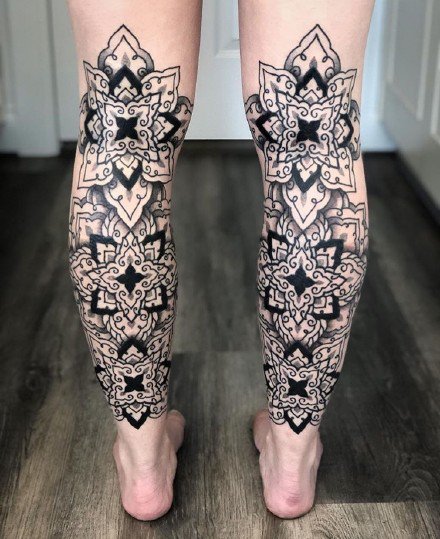 图腾梵花纹身 点刺风格的9款梵花图腾纹身图案