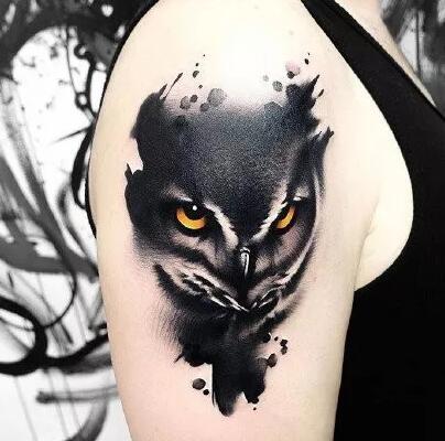 纹身泼墨图片 超个性的9款创意水墨纹身图案赏析