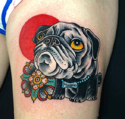 创意oldschool的9张彩色动物纹身图片