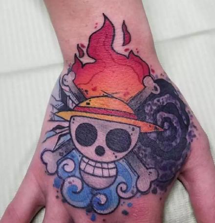 海贼王纹身-15款路飞索隆艾斯乔巴等动漫角色纹身图案