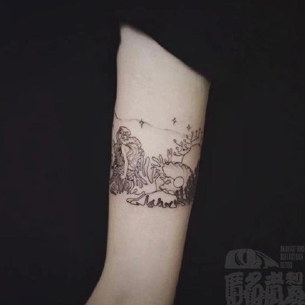 简约的9款小手环臂环纹身图片