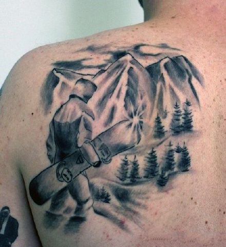 滑雪爱好者主题的9款纹身作品图案