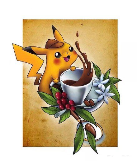 大侦探皮卡丘的一组可爱皮卡丘纹身图片