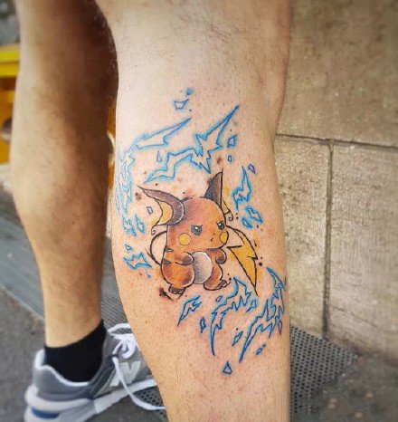 大侦探皮卡丘的一组可爱皮卡丘纹身图片
