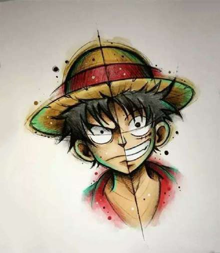 路飞纹身 9款海贼王草帽路飞的纹身图案