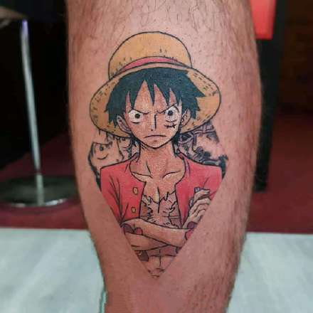 路飞纹身 9款海贼王草帽路飞的纹身图案