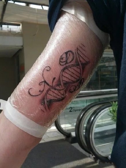 基因链纹身 26款好看的基因链符号主题的纹身图案