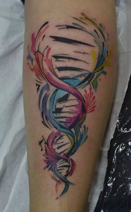 基因链纹身 26款好看的基因链符号主题的纹身图案