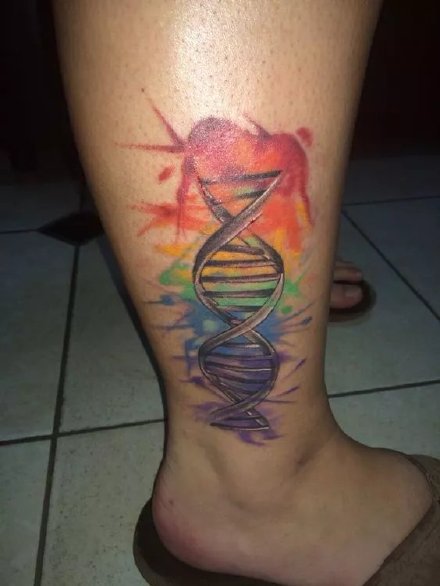 基因链纹身 26款好看的基因链符号主题的纹身图案