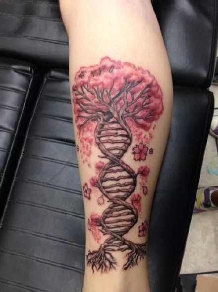 基因链纹身 26款好看的基因链符号主题的纹身图案