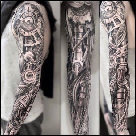 3d机械臂纹身 9组狂拽酷炫的立体3d机械臂纹身图案