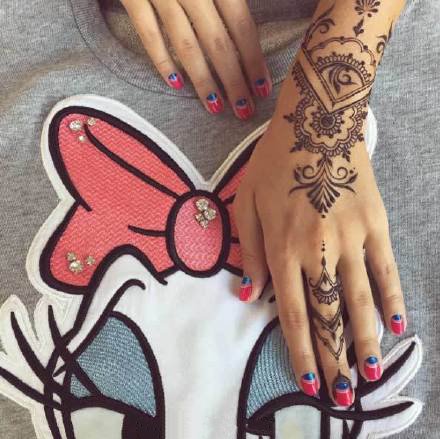 9款印度海娜手绘暂时性纹身作品图案