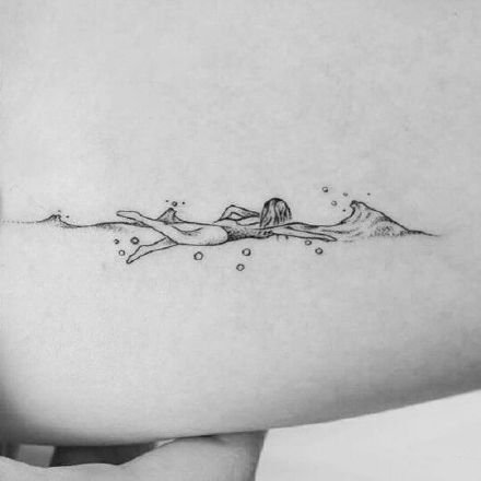 游泳跳水主题的9款纹身图案 太适合夏天了