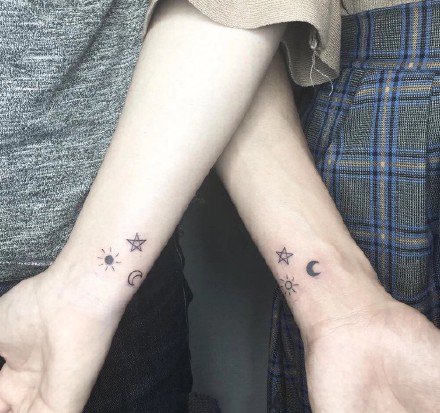 24款好看的小清新情侣纹身图案